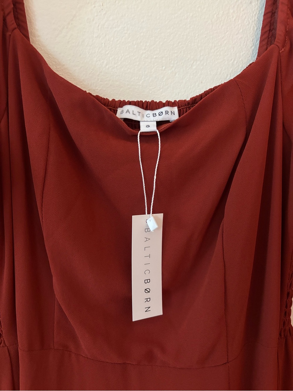 Baltic Born NWT Long Sleeve Rust Orange Maxi Dress - Picture 2 of 3